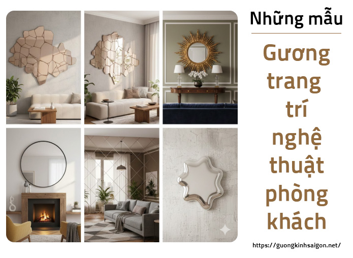 Gương trang trí nghệ thuật phòng khách