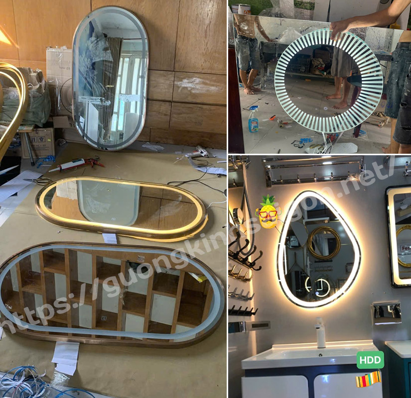 Xưởng làm gương led nhà tắm giá rẻ